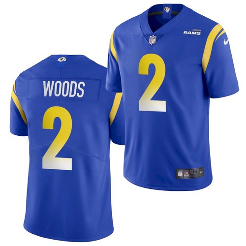 Men's Royal Los Angeles Rams #2 Robert Woods Vapor Untouchable Limited Stitched Jersey